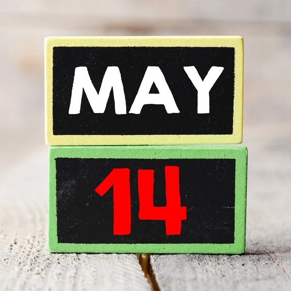 14 mei op schoolborden — Stockfoto