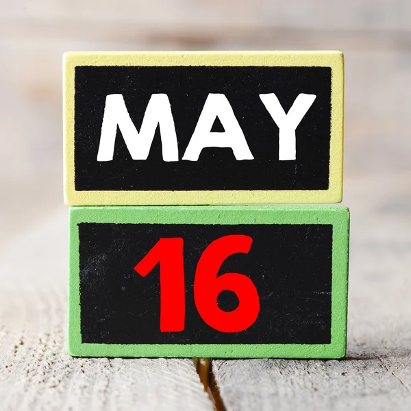 16 mei op schoolborden — Stockfoto