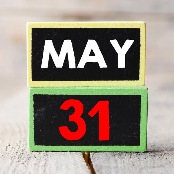 31 may on blackboards — Stock Photo, Image