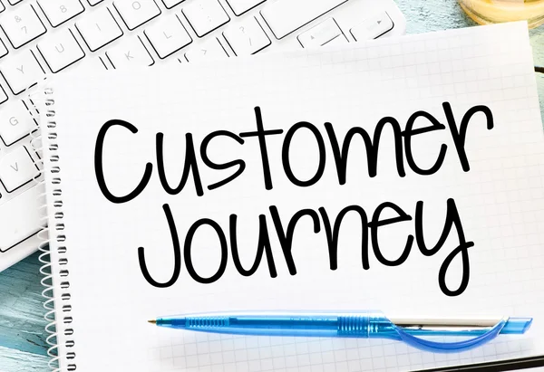 Notepad with  customer journey — Stock Photo, Image