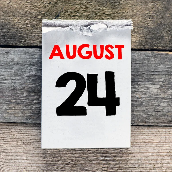 Calendario con 24 agosto — Foto de Stock