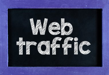 Yazı tahtası üzerinde web trafik