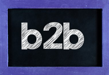 B2b işareti yazı tahtası