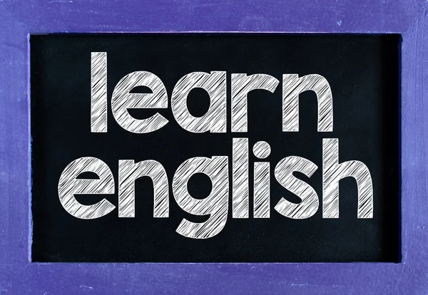 Aprender inglês no quadro negro — Fotografia de Stock