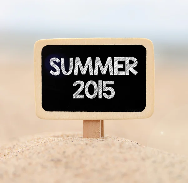 Summer 2015  on chalkboard — Stock Photo, Image