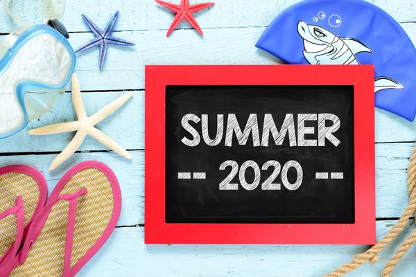 Blackboard frame met Zomerspelen 2020 — Stockfoto