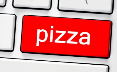 Klavye düğme pizza ile