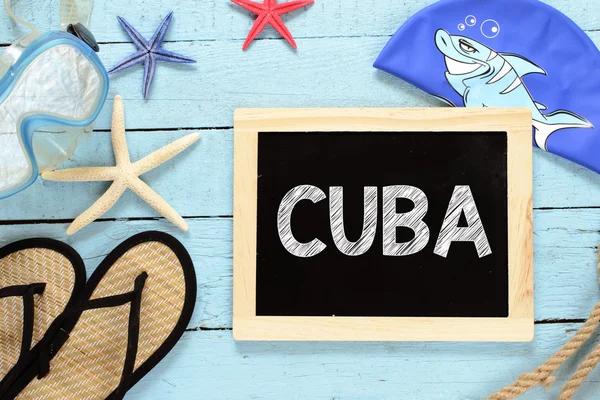 Blackboard frame with Cuba — Stock Photo, Image