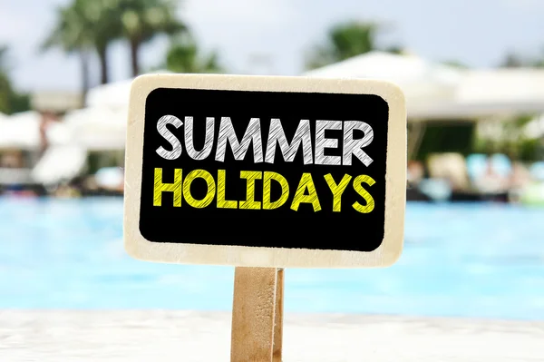 Summer holidays on chalkboard — Stock Photo, Image