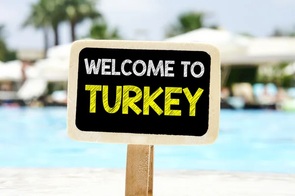 Welcome to Turkey on chalkboard