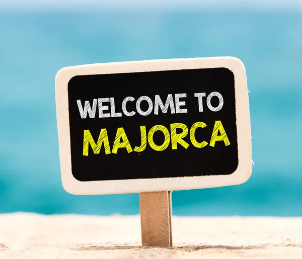 Ласкаво просимо до Мальорки на дошці — стокове фото