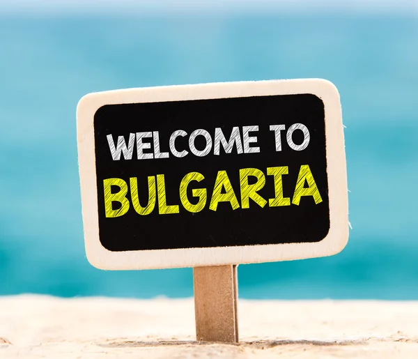 Bienvenue en Bulgarie sur tableau — Photo