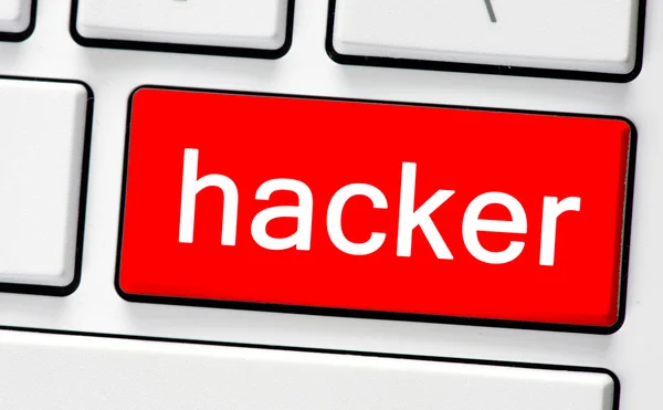 Toetsenbord met knop hacker — Stockfoto