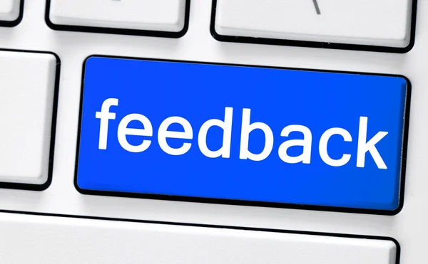 Vit tangentbord med feedback — Stockfoto