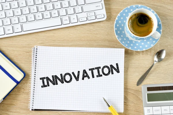 Innovation and cup of coffee. — Stock Photo, Image