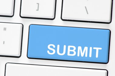 Bilgisayar beyaz klavye ile Gönder.