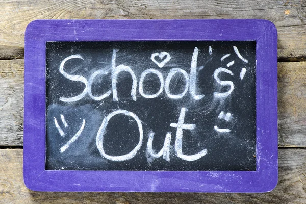 Blackboard frame with school's out — Stock Photo, Image