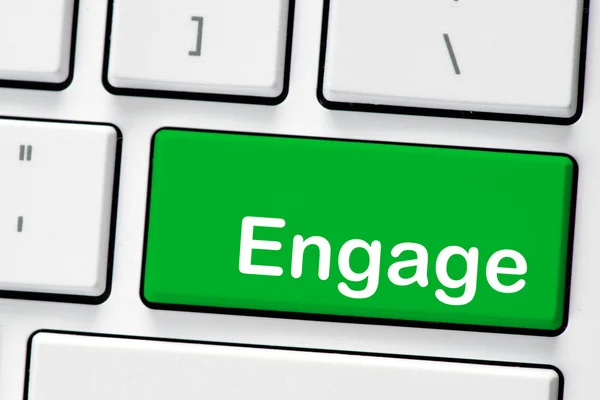 Witte toetsenbord met engage — Stockfoto