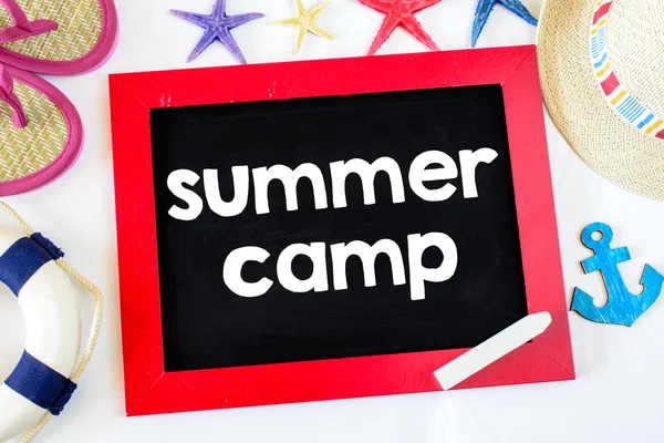 Blackboard with summer camp — Stock Photo, Image