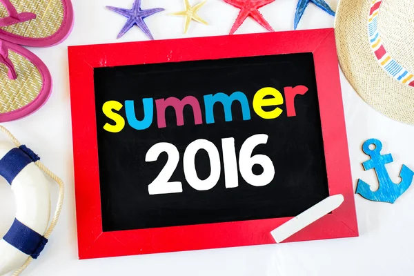 Μαυροπίνακας με καλοκαίρι 2016 — Φωτογραφία Αρχείου