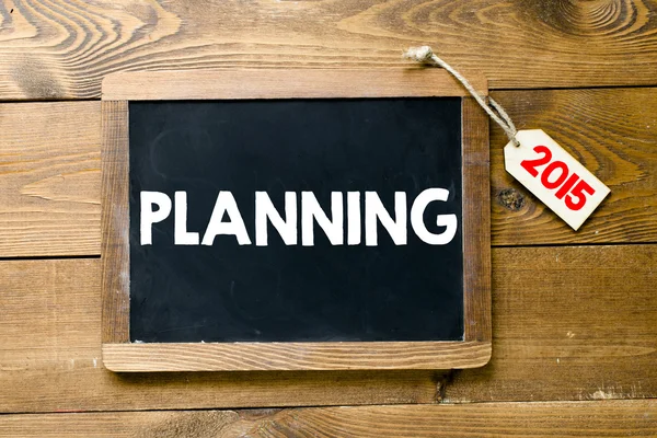 Blackboard with planning   for   2015 — 图库照片