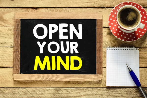 Open your mind On Blackboard — Stok fotoğraf