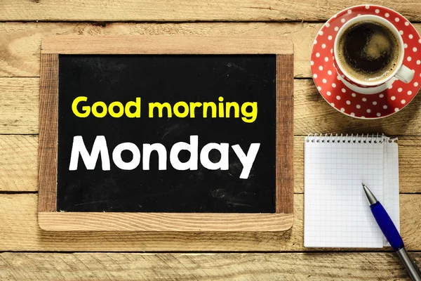 Good morning Monday On Blackboard — Stockfoto