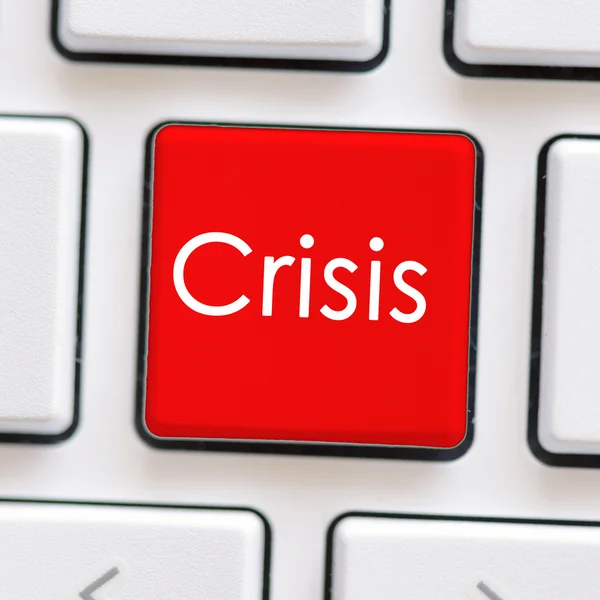 危機と白いキーボード — ストック写真
