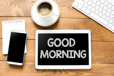 Tablet pc with good morning