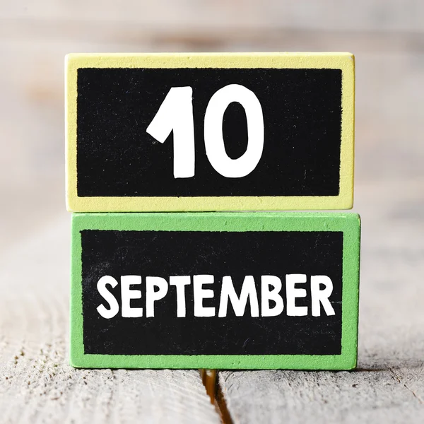 10 september on blackboards — Stok fotoğraf