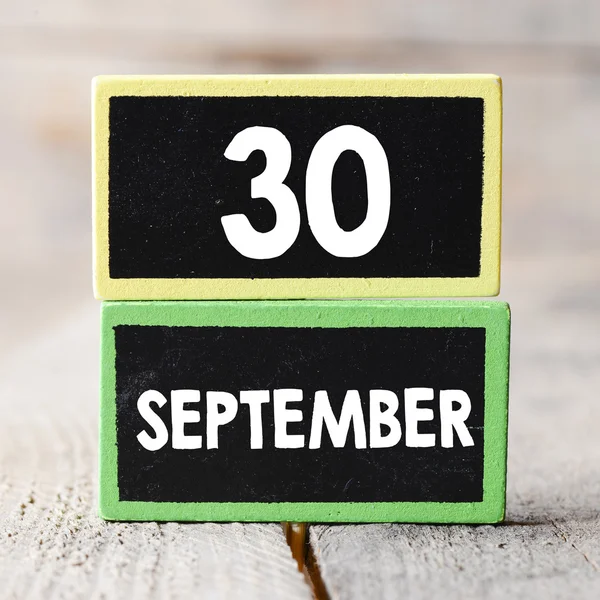 30 september on blackboards — Stok fotoğraf