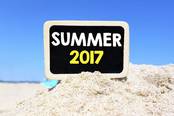 Zomer 2017 op schoolbord — Stockfoto