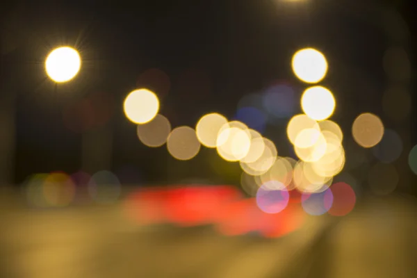 Luces azules de la ciudad nocturna — Foto de Stock