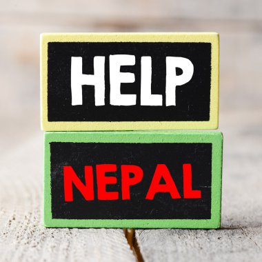 Yardım karatahtalar Nepal