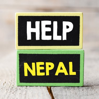 Yardım karatahtalar Nepal