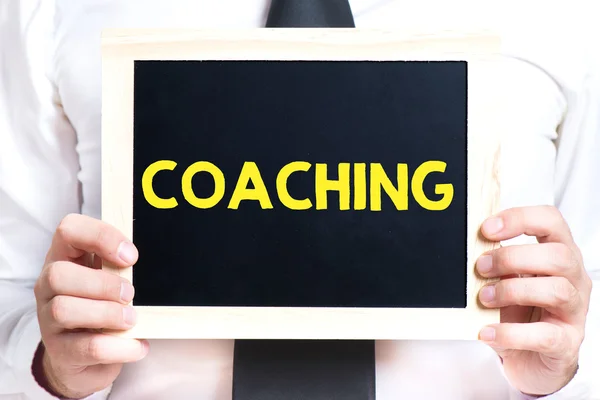 Tavlan med coaching handskrivna — Stockfoto