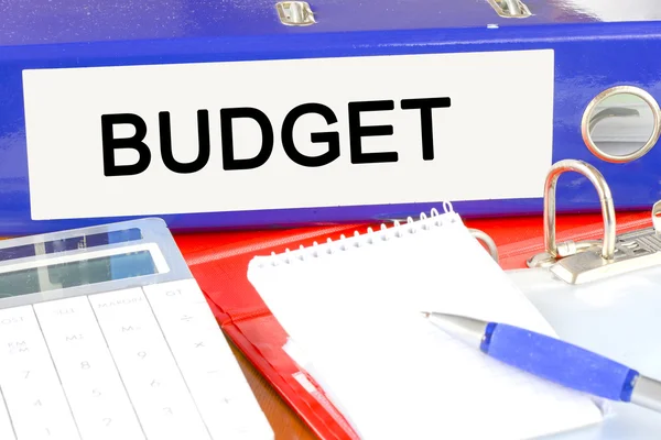 Složka s popiskem rozpočtu — Stock fotografie