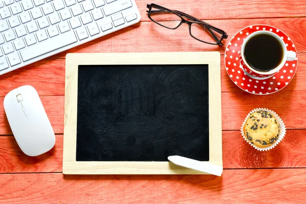 Empty  Blackboard  frame with chalk — Stock Photo, Image