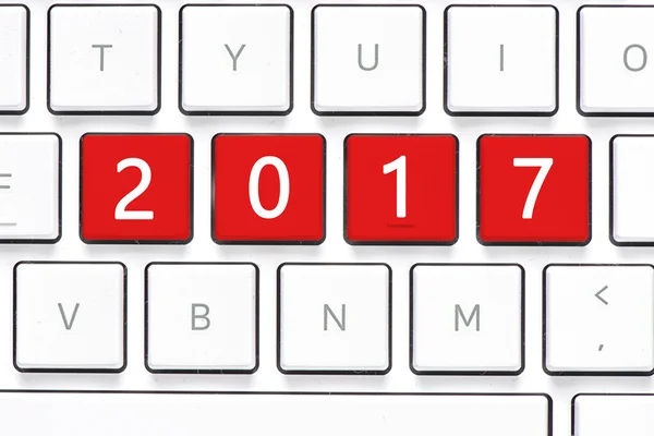 Клавиатура с кнопками 2017 года — стоковое фото