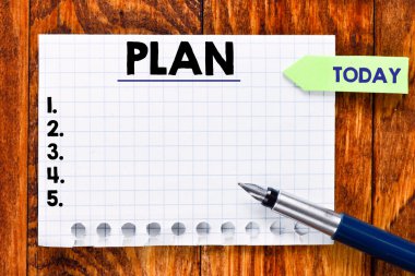 planı ile beyaz kağıt levha