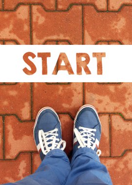 Male sneakers with word start