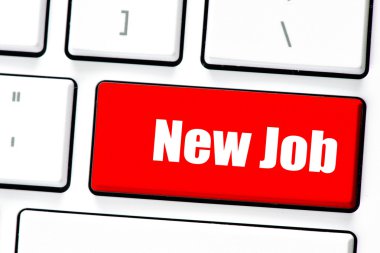 Bilgisayar beyaz klavye ile yeni iş