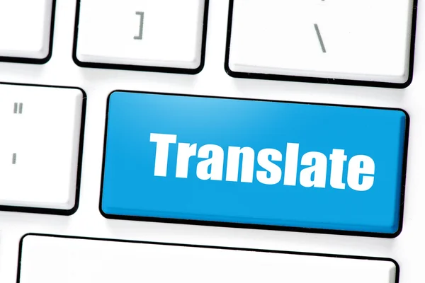 Computer weiße Tastatur mit translate — Stockfoto