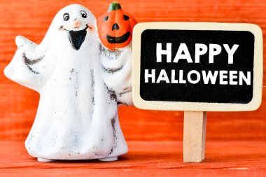 Hayalet ve kabak ile mutlu Cadılar Bayramı