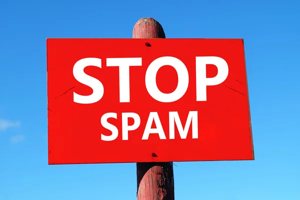 Stop spam on  sign — Stock Photo, Image