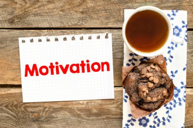 motivasyon ile kağıt levha