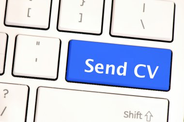 Bilgisayar beyaz klavye ile gönderme Cv