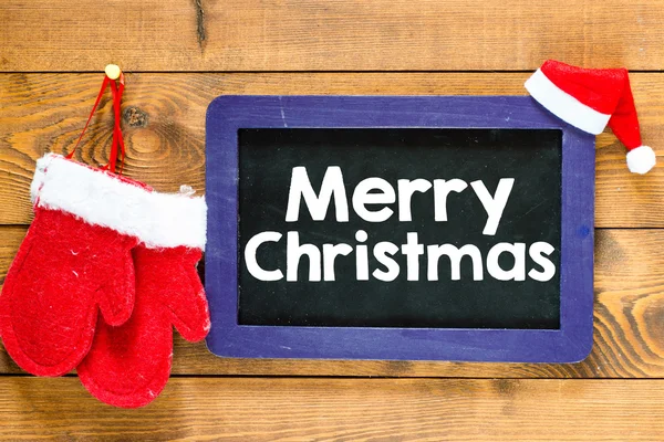 Yazı tahtası üzerinde mutlu Noeller — Stok fotoğraf
