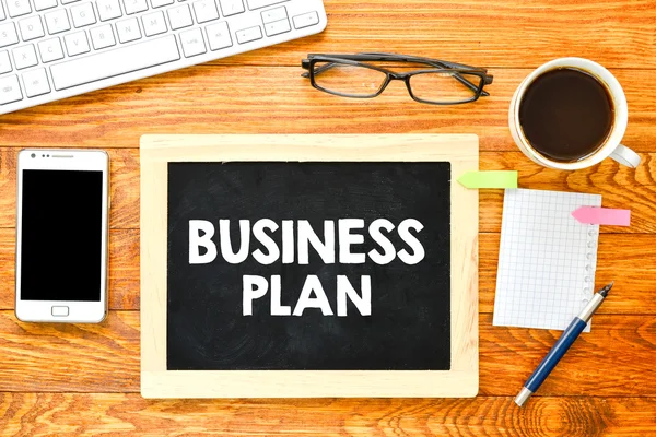 Business plan on Blackboard — Stock Photo, Image