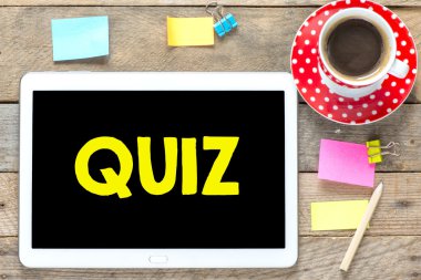 Kahve ile tablet PC quiz